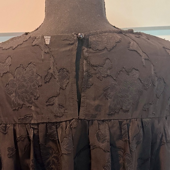 Women's long sleeve blouse, Black, L, EUC, Lace embroidery - Picture 7 of 12